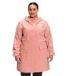 THE NORTH FACE Women's Plus Size City Breeze Rain Parka II, Rose Dawn, 3X