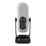 JLab Go Talk USB Microphone, White, USB-C Output, Cardioid or Omnidirectional, 96k Sample Rate, 20Hz, 20kHz Frequency Response, Volume Control and Quick Mute, 3.5mm AUX, Plug and Play