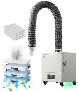 VEVOR Solder Fume Extractor, 459 m³/h Strong Suction Soldering Smoke Absorber with 280W Brushless Motor, 4-Stage Filters, 10-Speed & Remote Control Smoke Purifier for Soldering, Engraving, DIY Welding