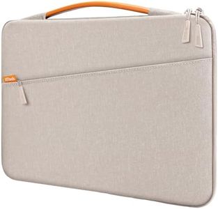 JETech Funda Portátiles para 15 Pulgadas MacBook Air M2 A2941, 15 Pulgadas MacBook Pro A1990 A1707, Bolsa Impermeable con Mango y Bolsillo, Compatible con 15 Pulgadas Notebook (Blanco Estrella)