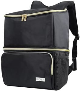 Wolka Breast Pump Bag with Dual Insulated Compartments & Removable Divider,Breast Milk Cooler Travel Bacpak with 50 cans Capacity,Fit Most Breast Pumps Like Medela, Spectra S1,S2, Evenflo