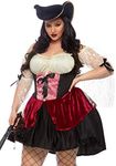 Leg Avenue Women's Plus-Size Wicked Wench Costume, Black, 3X / 4X