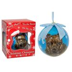 E&S Pets Hand Crafted Christmas Bauble Dog Image (Staffordshire Bull Terrier)