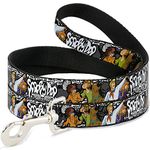 Buckle-Down Dog Leash Scooby Doo Group Pose Bones Available in Different Lengths and Widths for Small Medium Large Dogs and Cats, Multicolor, 6 feet Long - 1.5" Wide, DL-6FT-WSD014-W