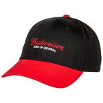 H Bar C Men's Direct Budweiser Logo Embroidered Ball Cap Black One Size, Black, One Size