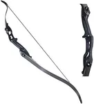 Toparchery Archery 56" Takedown Hunting 30lbs Recurve Bow Metal Riser Right Hand Black Longbow (50)