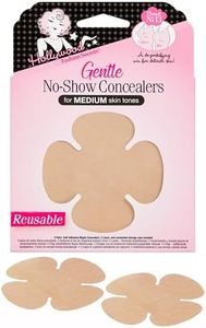 Hollywood Fashion Secrets Gentle No-Show, Reusable Concealers Medium Shade, (4 pairs/pack), 2-Packs