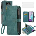 Asuwish Phone Case for LG Aristo 5/K31/Fortune 3/Phoenix 5/K8x/Tribute Monarch/Risio 4 Wallet Cover Screen Protector Flip Card Holder Cell LGK31 Rebel K 31 31K Aristo5 Plus Astro 5+ Risio4 2020 Blue