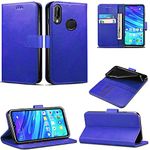 Huawei P Smart 2019 / Honor 10 Lite Case, Premium PU Leather Flip Wallet Phone Case Cover with Magnetic Closure Stand Card Holder for Huawei P Smart 2019 / Honor 10 Lite (Blue Book)