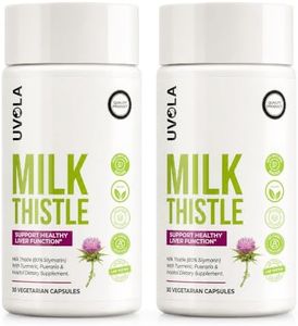 Uvola Milk Thistle Liver Detox - 100% Natural Vegan Support - 60 Capsules
