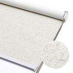 CUCRAF Roller Shades for Windows, 100% Blackout Blinds Roller Window Shades for Home, Thermal Insulated Roller Blinds, Light Blocking,UV Protection, Easy to Install,Linen Color, 32" W x 72" H