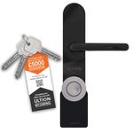 Ultion Nuki Plus Smart Lock - 2024 UK Edition | Black Steel | Built-in Wi-Fi & USB Rechargeable | 3-Star Plus Security for PVC & Composite Doors Under 55mm | Alexa, Google, Apple, & Ring Compatible