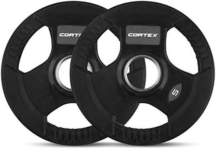 Cortex Tri-Grip Olympic Plates Pair, 50 mm, 5 kg, Black