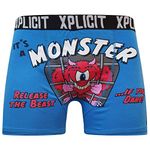 Novelty 2k17July Mens Boys Xplicit Designer Rude Boxer Shorts Trunks Funny Gift Underwear[Turkish Sea,XL]