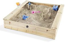 Plum Square Outdoor Play Wooden Sand Pit, 25055