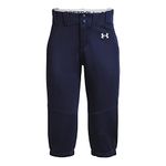 Under Armour girls Utility Softball Pants 22 , (410) Midnight Navy / / Baseball Gray , Medium