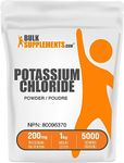 BulkSupplements.com Potassium Chloride Powder - Potassium Supplement Powder, Potassium Chloride Salt Substitute, Potassium Salt - Gluten Free, 200mg per Serving, 1kg (2.2 lbs) (Pack of 1)