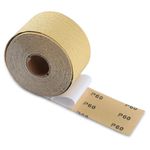 SPEEDWOX 60 Grit Sandpaper Roll Self Adhesive PSA Stickyback Sand Paper 2-3/4" Wide 10 Yard Long Sandpaper Sheets for Automotive & Woodworking Air File Long Board Sanders Metal Plastic Sanding Blocks