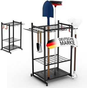 easimo Support de rangement pour outils de jardin | Organisateur d'outils de jardin convient également comme support d'outils pour garage I Support d'outils de jardin debout