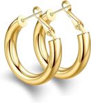 Thick Gold Hoop Earrings Lightweigh