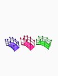 TNZ Creations, Metal Miniature Fairy Garden Bridge Small (Multicolour-Purple,Pink & Green,Pack of 3 Pcs)