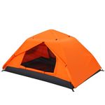 Ithwiu Camping Tent, Instant 3-4 Person Double Layer Waterproof Pop-up Tent, Portable Automatic Dome Backpacking Tent, Aluminum Rod Windproof Tent for Family Camping Hiking Travel Climbing