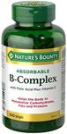 Nature's Bounty Absorbable B-Complex with Folic Acid Plus Vitamin C, 100 Softgels