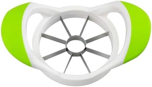 ARSUK Apple Slicer - 3 in 1 Stainless Steel Fruit Corer, Peeler, Apple Cutter - Easy Grip Apple Chopper & Apple Slicer - Fruit Cutter & Apple Splitter with 8 Blades
