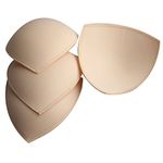 TopBine Bra Pads Inserts Women's Sports Cups Bra Replacement Insert for Bikini Swimsuit, 2 Pairs B/C Beige, A/B/C/D