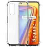 ZEDN Silicone Back Case for Realme 7 Back Cover Slim Clear Camera Protection Anti-Slip Grip Back Cover for Realme 7 (Transparent | Camera Protection | CS3003)