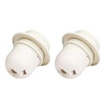 E27 Lamp Holder White 250V 2 Pcs Edison Screw Bulb Holder Plastic Light Socket Threaded Lampshade Ring Adapter VDE CE