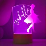 ETCHEY Personalized Ballerina Night Light, Ballerina Night Light, Girl's Room, Kid's Bedroom Decor Children's Light, Kids Bedroom