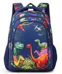 Frantic Waterproof Polyester 26 L School Backpack With Pencil/Staionery Pouch School Bag Class 1 to 8 Daypack Picnic Bag For School Going Boys & Girls(RR_Full_Blue_Jurassic_24_B)