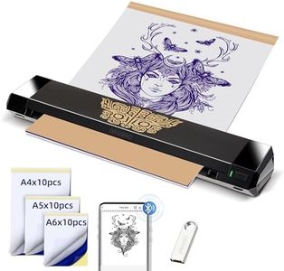 ORGBRO Tattoo Stencil Printer, X8 Thermal Tattoo Transfer Printer with 30pcs Transfer Paper, A4/A5/A6 3-in-1 Wireless Tattoo Machine for Tattoo Artists & Beginners, Compatible with Phone/Tablet/PC