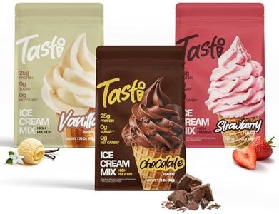 TASTI High-Protein Ice Cream Mix - Chocolate, Vanilla, & Strawberry Sugar Free Ice Cream Powder - Made for Ninja Creami, Soft Serve Mix with <150 Calories (6-Pack, 2 of Each Flavor)