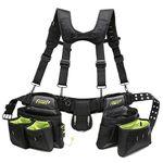 AWP Trapjaw General Construction Polyester Tool Rig | TrapJaw Tool Rig with Suspenders,Black, Green