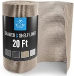 Zulay (12 Inch x 20 FT) Drawer & Shelf Liner - Non Adhesive Drawer Liner - Protective Shelf Liner Non Slip for Cabinets, Storage, Kitchen, and Tables