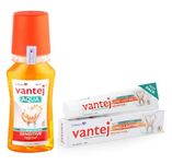 Vantej Toothpaste For Sensitive Teeth 100G & Aqua, Advanced Protection Mouthwash For Rapid Sensitivity Pain Relief In 3 Days, 100 ml