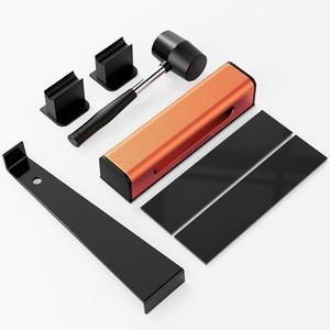 Hazztoll Floor Gap Fixer Tool for Laminate Floor Gap Repair, with Suction Cup, Rubber Mallet Hammer, Pull Rod, Replaceable Sticky Pad and Replaceable End Cap