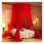 Red Canopy For King Size Bed