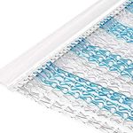 Himifuture 90 * 200cm Aluminium Chain Curtain Fly Door Chain Silver Metal Screen Fly Insect Blinds Pest Control Curtain Chain, Blue & Silver