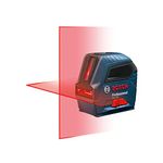 Bosch GLL55 50ft Cross Line Laser Level Self-Leveling with VisiMax Technology, L-Bracket Adjustable Mount and Hard Carrying Case