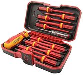 Tolsen 13pcs VDE Insulated Screwdriver Interchangeable Set in Case Magnetic 1000V