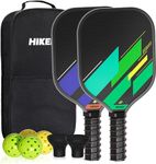 BOOSTEADY Pickleball Paddles-Pickleball Set of 2 Paddles,9 in 1 Pickleball Set wiht Indoor & Outdoor Pickleball Balls,1 Pickleball Bag,Graphite Paddle | Fiberglass Surface for Men and Women