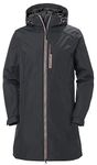 Helly-Hansen Womens Belfast Hooded Insulated Waterproof Long Winter Coat Jacket, 980 Ebony, Medium
