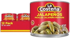 La Costeña Whole Pickled Jalapeño Peppers, 12 Ounce Cans (Pack of 12)