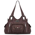 Scarleton Fashion Decorative Zipper Shoulder Bag H163521 - Coffee