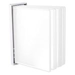 LEVIATAN | Wall Display Board System | Wall Lectern | Document Organiser | Consultation and Presentation Documents | Plastic Case for Papers | Includes 10 Display Panels | Size: A4 | Colour: White