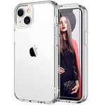 ICEDIO iPhone 13 Mini Clear Case with Screen Protector,[Anti-Yellowing] Transparent Crystal TPU Cover,Military Grade Shockproof Protective Phone Case for iPhone 13 Mini 5.4"