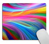 Wasach Mouse Pad pad Rainbow Ocean Customized Rectangle Non-Slip Rubber Mousepad Gaming Mouse Pad